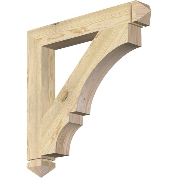Ekena Millwork Balboa Arts & Crafts Rough Sawn Bracket, Douglas Fir, 4"W x 30"D x 30"H BKT04X30X30BOA03RDF - main